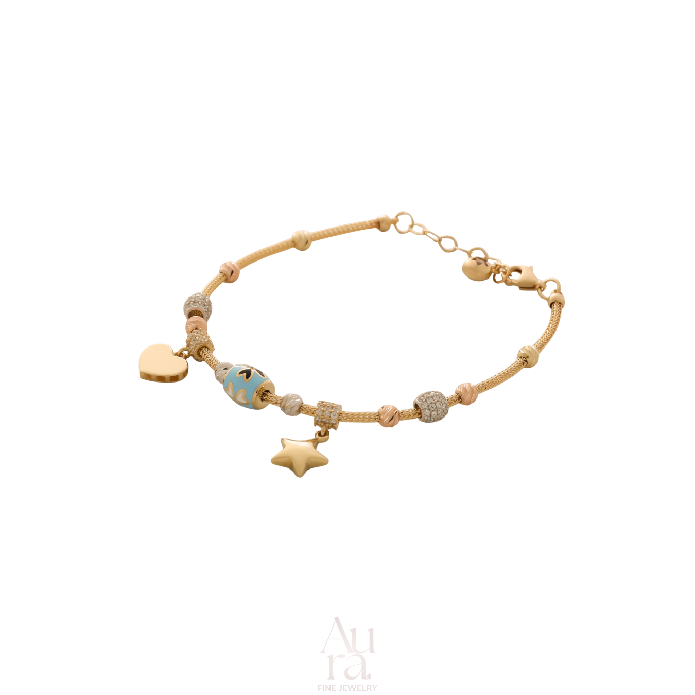 BİLEKLİK 0017 - 7,69 Aura Gold İzmir Dorica Star Bileklik 14K - Görsel 1