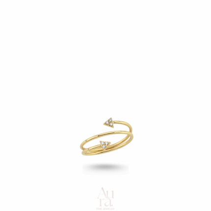 Aura Gold İzmir Cyrra Yüzük 14K