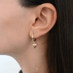 Aura Gold İzmir Heart Küpe 14K