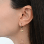 Aura Gold İzmir Star Küpe 14K