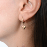 Aura Gold İzmir Heart Küpe 14K - Görsel 2