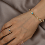 Aura Gold İzmir Butterfly Bileklik 14K - Görsel 2
